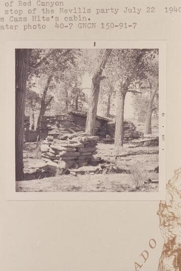 Adams - Loper - Turner - Gerhart - Carpenter cabin at the mouth of Red Canyon