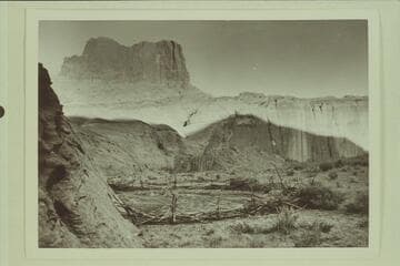 Mile 38 1/2; east side.  Corral on terrace below trail.  There is a burned hogan nearby