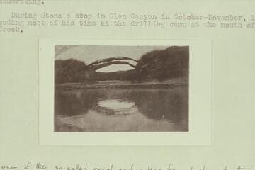 No. 118.  Charles Gibbons album.  The huge Galloway Cave about a half mile above Wahweap Creek.  Approximately Mile 17