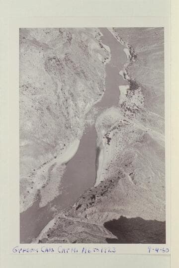 Mile 196.1 to 197.2.  Gypsum Canyon at Mile 196.6 enters from right side of photo