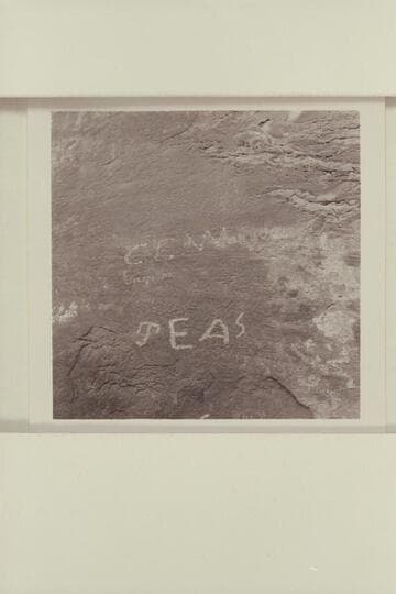 Inscriptions along the trail east of Hole in the Rock crossing.  They are beyond the second dugway