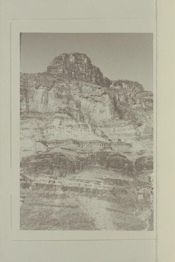 Butte at left at Dubendorff Rapid, Mile 131.  The camera position was above the lowest fall in Stone Creek