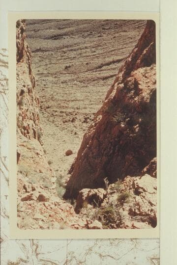 Down the Redwall gulley on Brahma ascent route