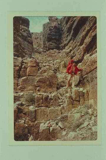 Going down a break in the Tapeats--Harvey's route