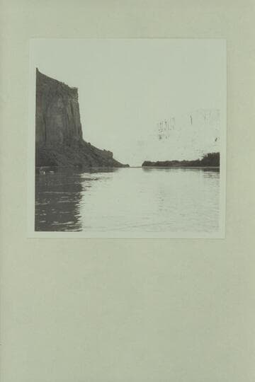 Camp #1, Mile 51.7.  Down river.  Billboard opposite; Jug Handle in view