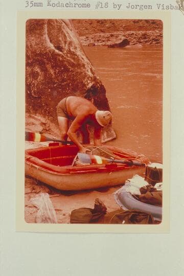 Bill Belknap packs his Sportyak; Camp at Mile 204.9