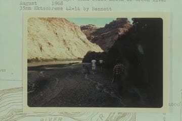 Down river at right bank below mouth of Green River