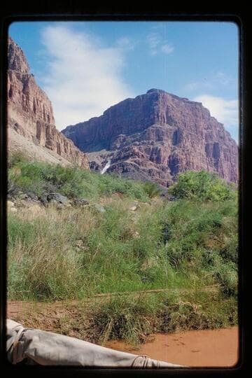 Rock fall above Whitmore Trail