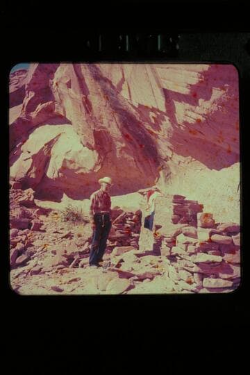 [Frank Masland by ruins]