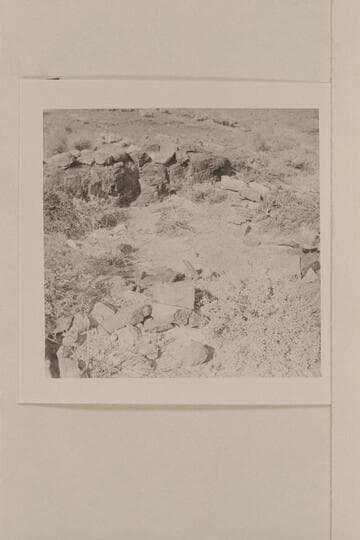 Small ruin on bench below Bass Cable, right bank