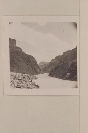 Upriver view from right bank opposite Russell-Tadje boat