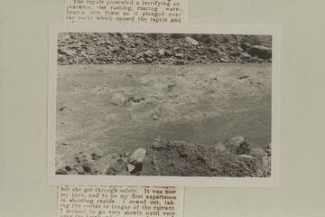 Rapid No. 1 in Cataract Canyon from right bank.  Boulder at extreme right appears in foreground of Beckwith photo of 1959, June 07, 596 CTCN 212.23