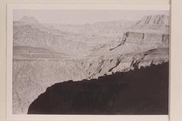 Looking east from the Tonto above Hance Creek.  From west of Hance Creek.  The patch of river upper center is Hance Rapid