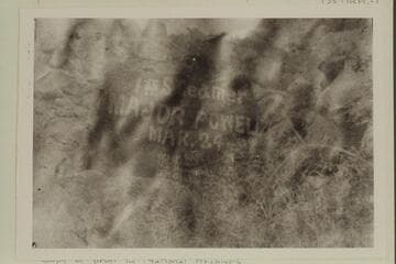 Inscription in Cataract Canyon left by crew of the "Major Powell"