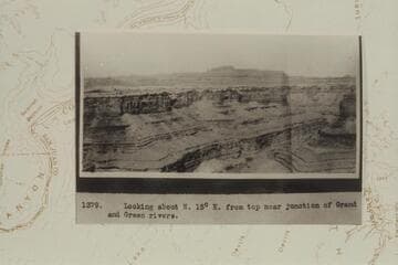 North 15 degree East from Mile 1 on the rim of Stillwater Canyon