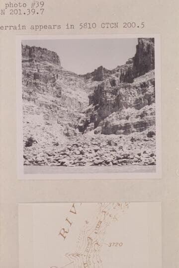 Head of Rapid #25 and side canyon at LB at Mile 201.6