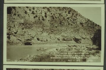 Green River Investigation; upstream in Split Mountain Canyon, Moonshine Draw Rapids 3/4 mile below entrance
