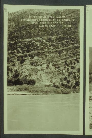 Green River Investigation:  Left Abutment Damsite at Entrance to Split Mountain Canyon