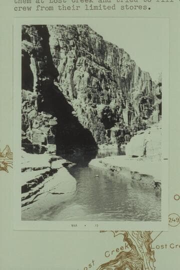 Mouth of Lost Creek, left bank