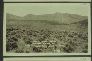 Green River Investigation:  Panorama from North of Choke Cherry Draw, No. 1 of 4 Clockwise (Toward Skull Canyon)