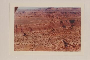 North northwest from east of Cataract Canyon.  Junction Butte is upper center.  Candlestick Tower is quarter left at upper margin