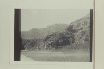 Lake Mead in lower Grand Canyon near the end of the Pre-Cambrian  [on photo reverse:  Below Separation Canyon]