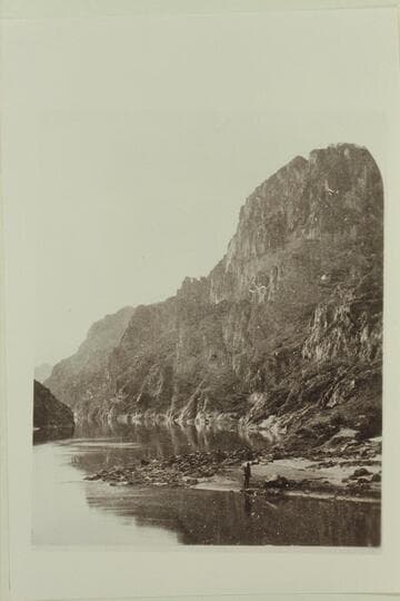 "View across Black Canyon."  The grand walls in pespective.  Wheeler Expedition of 1871