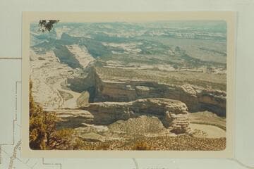 Up the Yampa River from Harpers Corner.  Steamboat Rock at lower center