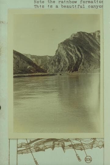 The head of Split Mountain Canyon at the foot of Rainbow Park.  It is probable this print was given by Frazier to Eddy