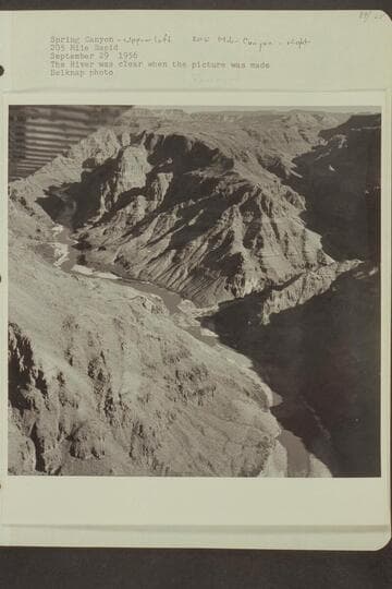 Spring Canyon--upper left.  205 Mile Rapid.  The river was clear when the picture was made