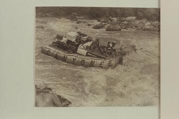 Jane and Dan Julien in Vulcan Rapid in a Canyoneers float