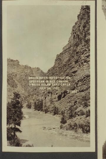 Green River Investigation:  Upstream in Red Canyon, 5 Miles below Cart Creek