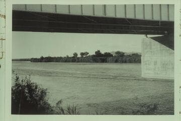 The Colorado River near Yuma; under the new rail bridge