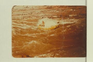 Houserock Rapids, Colorado River.  DeSaussure running rapid in Yellow-7