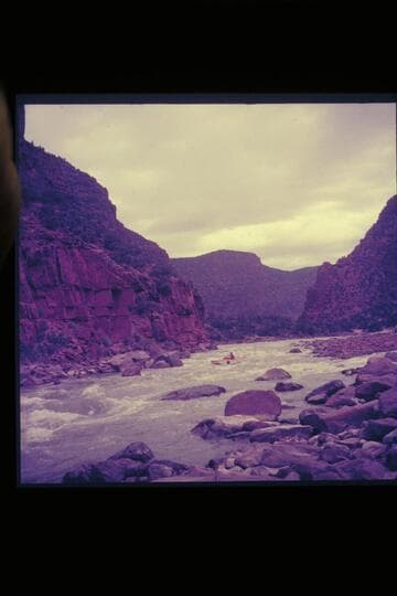 Reynolds' skiff running Disaster Falls