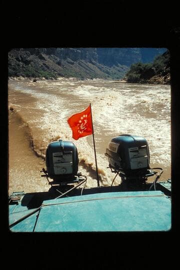 Up river over aft end of "Cactus"