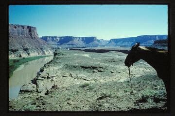 Down across mouth of Horsethief Canyon
