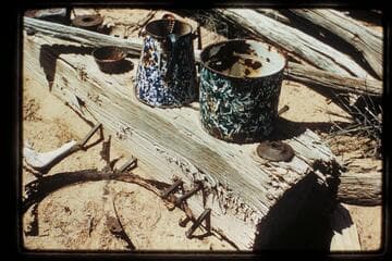 Cooking utensils, Mile 69.7 left bank