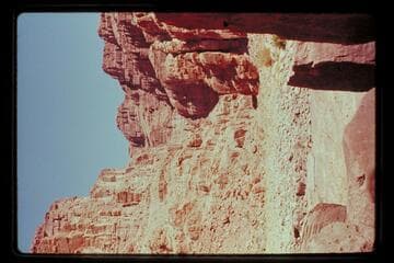 Cataract Canyon, Mile 210.7, mouth of side canyon draining, looking toward right bank