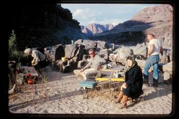 Visitors, camp at 217 Mile Rapid