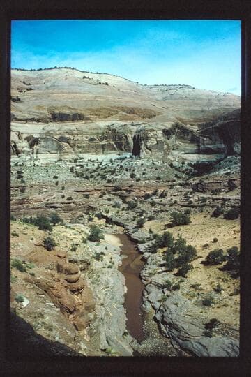 Down Horseshoe Canyon from paintings
