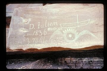 Denis Julien inscription; Hell Roaring Canyon