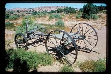Old wagon at Roost Ranch