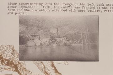 Lovette Pipe Dredge at right bank at Lees Ferry