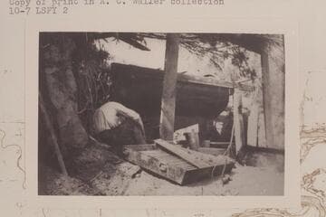 Charles H. Spencer setting up Pierce Amalgamators, Lees Ferry