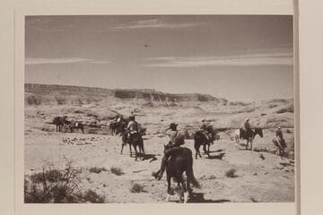 Approach to base camp north of 73.6; Anasazi Canyon.  50 Mile Mountain on skyline.  60 Mile Point below