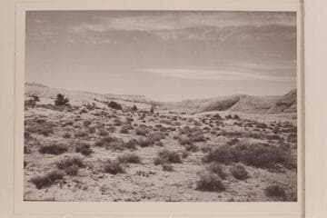 Open country north of Lehi Canyon.  Fifty Mile Mountain in distance