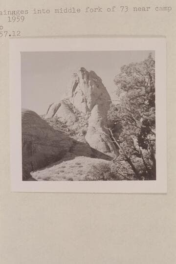 Butte and drainages into middle fork of 73 near camp