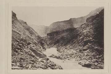 Down river from left bank at Mile 110.7