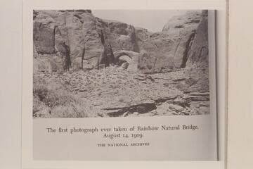 The first photograph ever taken of Rainbow Natural Bridge